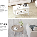 Load image into Gallery viewer, 31.5 Inch Coffee Table with 2-Tier Storage – Modern Industrial Farmhouse Coffee Table for Living Room, Compact Durable MDF &amp; Particle Board, Easy Assembly, Black Center Table for Living Room or Office