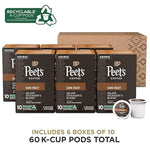 Load image into Gallery viewer, Peet's Coffee, Dark Roast K-Cup Pods for Keurig Brewers - Major Dickason's Blend 60 Count (6 Boxes of 10 K-Cup Pods) (Pack of 2)