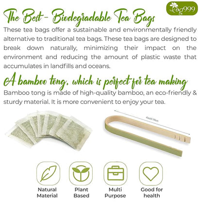 TOG999, 120 Tea Bags Yerba Mate, Hi-Caffeine, Unsmoked Yerba Mate Tea Bags, Super-Green Yerba Mate, No Dust, Fresh - Never Aged (Ilex Paraguariensis), Cultivated from Argentina - Rich in Antioxidants and Plant Nutrients.