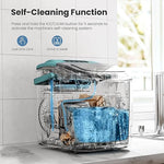 Load image into Gallery viewer, Portable Ice Maker Machine with Handle, 26lbs/24Hrs, 6Mins/9 Ice Cubes, Self-Cleaning with Basket/Scoop, Countertop Ice Makers for Home/Kitchen/Office(Green)