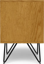 Load image into Gallery viewer, SIMPLIHOME Hunter 20 inch Wide Industrial Nightstand in Oak for the Living Room and Bedroom