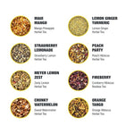 Load image into Gallery viewer, Tiesta Tea - Herbal &amp; Rooibos Tea Sampler Dry Flight Set, Loose Leaf, No Caffeine Blend, Makes Hot &amp; Iced, Assorted Herbal, Rooibos, Fruit Blends &amp; More, 8 Resealable Sample Pouches