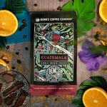 Load image into Gallery viewer, Bones Coffee Company Guatemala Single-Origin, Milk Chocolate, Citrus and Caramel Notes, Ground Coffee Beans, Low Acid Medium Roast Arabica Beans Flavored Coffee, 12 oz Ground