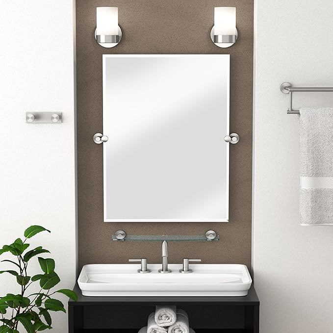 Gatco 4640 Glam Single Towel Bar, 24 Inch, Satin Nickel