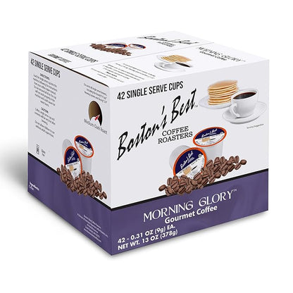 Boston’s Best – Morning Glory Blend – Medium Dark Roast – Single Serve Coffee Pods, Compatible with Keurig Brewers – 42 Pods