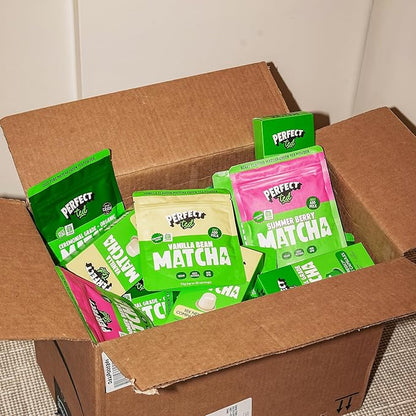 Perfect Ted Matcha Powder | Vanilla Bean Flavor 75g | Matcha Powder Ceremonial Grade | Single-Origin Uji, Japan | Matcha Green Tea Powder (30 Servings)