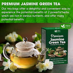 Load image into Gallery viewer, FreshDrinkUS, Premium 20 Tea Bags of Jasmine Green Tea, 100% Natural. Exquisite Flavor, Handpicked Leaves, Perfect for Tea Lovers. No Sugar, No Gluten, Vegan.
