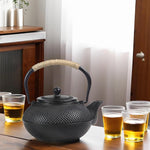 Load image into Gallery viewer, Big Cast Iron Teapot, Japanese Tetsubin Tea Kettle for Stovetop Safe, Cast Iron Teapot with Tea Strainer for Loose Tea and a Fully Enameled Interior (1500ml/50.7oz)