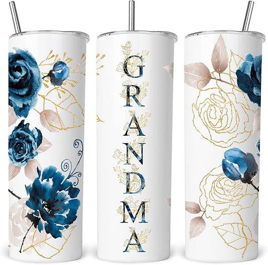 Christmas Gifts for Grandma- Best Grandma Tumbler- Cute Grandma's Mother's Day Birthday Gifts- Gift for Grammy, Grandmothers, Grandmom from Grandchild Grandson Granddaughter