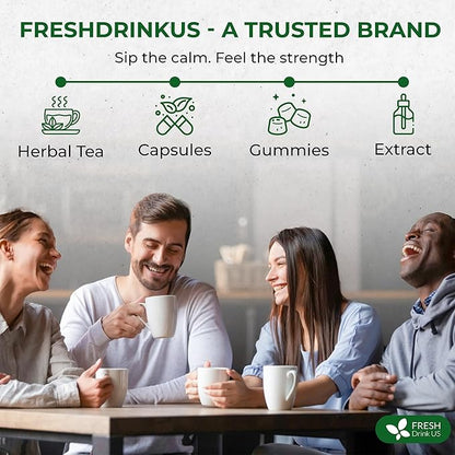 FreshDrinkUS, Oil-Reducing Herbal Tea – 40 Tea Bags | Blend of Winter Melon, Lotus Leaf, Ginger, Hawthorn, Gardenia Fruit, Rose, Cassia Seed & More | Naturally Caffeine-Free | Delicious Hot or Iced
