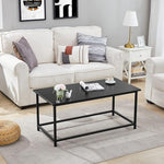 Load image into Gallery viewer, SAYGOER Black Coffee Table Simple Modern Rectangular Center Table Open Space Minimalist for Living Room Home Office Industrial Cocktail Tables, Easy Assembly, 39.37 x 19.69 x 17.72