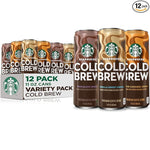 Load image into Gallery viewer, Starbucks Cold Brew Coffee, 3 Flavor Variety Pack, 11 fl oz Cans (12 Pack), Premium Coffee Drink, Iced Coffee
