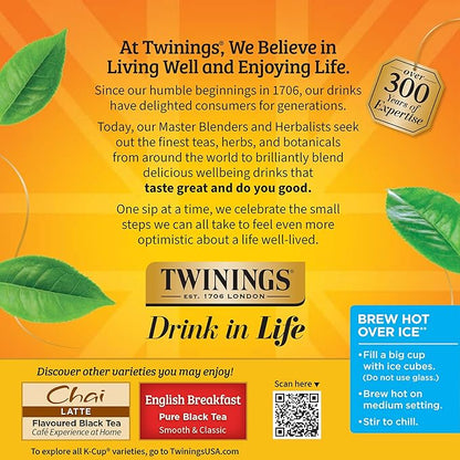 Twinings Earl Grey Black Tea 72 K-Cup Pods for Keurig, 12 Count (Pack of 6), Flavoured with Citrus & Bergamot, Caffeinated, Enjoy Hot or Iced