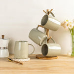 Load image into Gallery viewer, GBHOME Large Coffee Mugs Set of 6, 18oz Handmade Ceramic Coffee Mugs Set with Gradient color for Latte/Tea/Beer/Hot Cocoa, Dishwasher &amp; Microwave Safe, Khaki