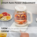 Load image into Gallery viewer, Health Pot, 1.5L Double-Layer Glass Electric Kettle with Stew Pot, 9-in-1 Multi-Function Tea Maker for Soup, Porridge, Herbal Tea, Stainless Steel Base, Glass Touch Panel, Programmable