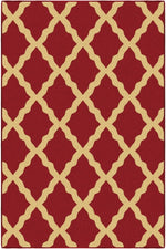 Load image into Gallery viewer, Ottomanson 3'3" x 5' Rugs for Living Room Trellis Area Rug for Bedroom - Non Slip Durable Large Floor Carpet for High Traffic Areas - Indoor Rug for Dining Room Kitchen Kids Playroom, Red