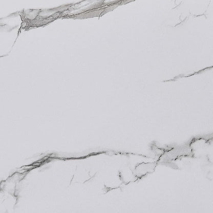 Round Glass End Table, Mid-Century Modern Design Sofa Table for Living Room, D18 x H23 in, 2-Tier Structure, Clear Glass Top and White Marble Shelf, Sleek Conical Legs with Gold Finish Frame