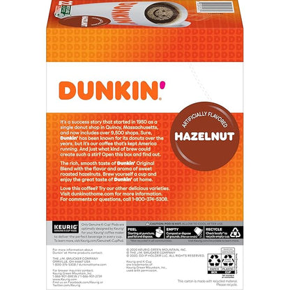 Dunkin' Hazelnut Flavored Coffee, 88 Keurig K-Cup Pods