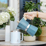 Load image into Gallery viewer, GROSCHE Milano Moka Pot - Stovetop Coffee Maker and Percolator for Espresso - 3 Cup, Indigo