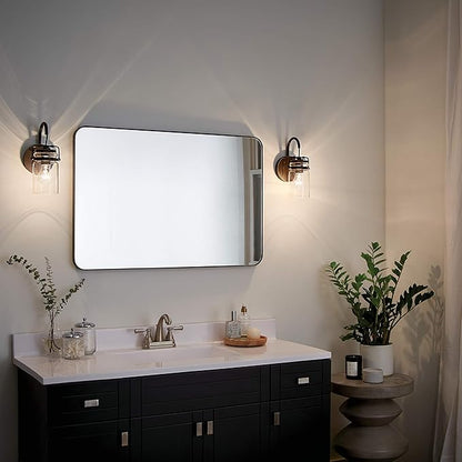 Kichler Brinley 11.5" Wall Sconce in Olde Bronze®, 1-Light, Vintage Wall Mount Light with Clear Glass, (11.5" H x 5" W), 45576OZ