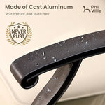 Load image into Gallery viewer, PHI VILLA 7 PCS High Bar Patio Dining Set, Cast Aluminum Outdoor Bar Set for 6 with 54" Round Bar Table and 6 Outdoor Swivel Bar Stool Chairs with Seat Cushion