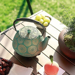 Load image into Gallery viewer, Cast Iron Teapot, 40oz Tea Kettle with Infuser for Stove Top, Sakura Design Japanese Tea Pot for Tea&amp;Coffee Coated with Enameled Interior, Silicone Handle 1200ml Green