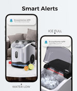 Load image into Gallery viewer, ecozy Smart Nugget Ice Maker Countertop, Portable Pebble Ice Machine with Voice Control, 34lbs/24H Soft Chewable Ice, Self-Cleaning Pellet Ice Maker with APP WiFi for Kitchen Party, Stainless Steel