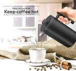 Load image into Gallery viewer, Utopia Kitchen Stainless Steel French Press Coffee Maker 12 Oz, French Press Tea Maker, Cold Brew Portable Travel Coffee Presses, Tea Press Gifts Black