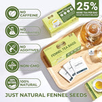 Load image into Gallery viewer, LeafLea 80 Premium Fennel Tea Bags, Pure Dried Fennel Seed Tea, Daily Ease &amp; Balance, Naturally Sweet Taste, Caffeine-Free, Sugar-Free, Non-GMO, Vegan, Individually Wrapped