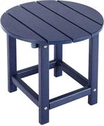 Load image into Gallery viewer, LZRS Round Adirondack Patio Side Table End Table, Outdoor Side Tables for Patio, Backyard,Pool, Indoor Companion, Easy Maintenance &amp; Weather Resistant(Navy Blue)