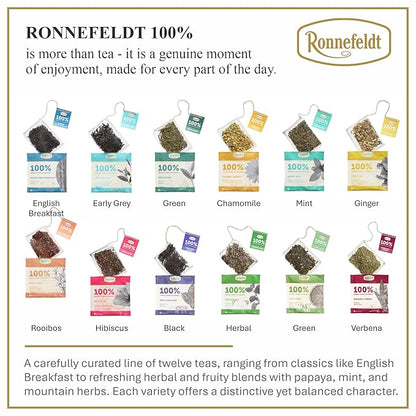 Ronnefeldt 100% Magic Africa – Rooibos Chai – Herbal German Tea with Cocoa Shells & Cassia – Loose Leaf in 15 Individually Wrapped Bags – Naturally Caffeine-Free Herbal Infusion with Cacao and Cinnamon Flavour