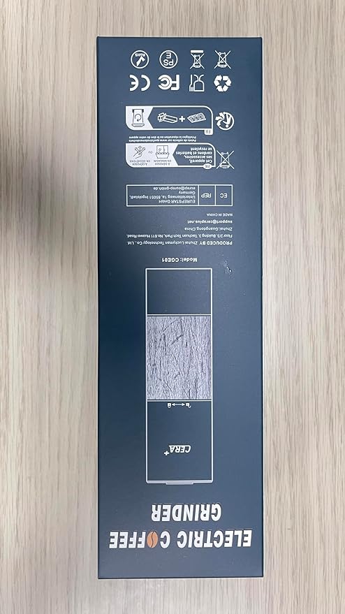 CERA+ Portable Coffee Bean Grinder,Electric Coffee Grinder,Coffee Grinder with 90 Precise Grind Setting,Auto‑Stop & One-Button,Burr Coffee Bean for Espresso,Pour-Over, French Press Moka, with Bag