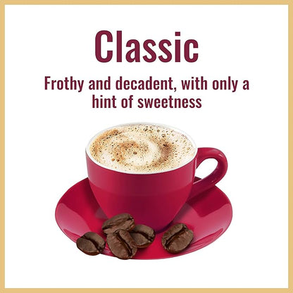 Hills Bros Instant Decadent Classic Cappuccino Mix with a Hint of Sweetness, Easy to Use and Convenient, Enjoy Coffeehouse Flavor at Home, Frothy, 14 Oz