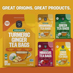 Load image into Gallery viewer, FGO Organic Turmeric Ginger Tea, Eco-Conscious Tea Bags, 100 Count, Packaging May Vary (Pack of 1)