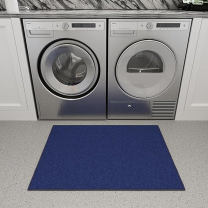 Ottomanson Rugs for Entryway 2'3" x 3' Non Slip Solid Small Area Rugs Durable Front Door Mat Rug Stain Resistant Entrance Rugs for Bathroom Kitchen Bedroom & Living Room, Navy