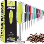 Load image into Gallery viewer, PRO MILK FROTHER WAND - ULTRA HIGH SPEED HANDHELD FROTHER - UPGRADED STAND - Powerful Handheld Mixer with Infinite Uses - Super Instant Electric Foam Maker with Stainless Steel Whisk (Lime Green)