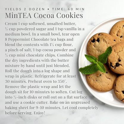 The Republic of Tea – Peppermint Cuppa Chocolate Tea Bags, Low-Caffeine, 36 Servings