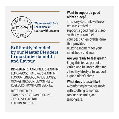 Twinings Sleep Herbal Tea 72 K-Cup Pods for Keurig, 12 Count (Pack of 6), Formerly Nightly Calm, Camomile, Spearmint, & Lemongrass, Naturally Caffeine-Free, Enjoy Hot or Iced