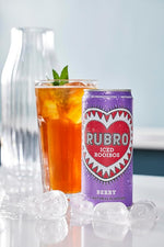 Load image into Gallery viewer, Rubro Rooibos Tea 6-Pack, Berry Iced Tea, Naturally Caffeine-Free, South African Iced Tea, Still, 6 x 300ml Cans