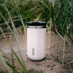 Load image into Gallery viewer, WACACO Octaroma Lungo Vacuum Insulated Coffee Mug, Double-wall Stainless Steel Travel Tumbler With Drinking Lid, 10 fl oz(300ml), Ceramic White