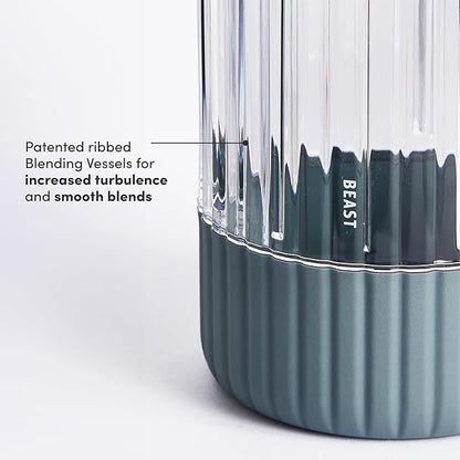 Beast Mighty 850 | Premium Compact Personal Blender | Smoothies, Shakes, Dressings, Sauces, Desserts, Dips | Blends Ice and Frozen Fruit | Includes Extra Lids and Straws | 850W (Mist)