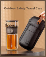 Load image into Gallery viewer, ZENS Modern Glass Infuser Teapot, One Touch Tea Maker for Loose Leaf Tea with Insulated Mug and Portable Case. Enchanted Pot Alternatives for Tea Lover Gifts