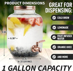Load image into Gallery viewer, Zulay Kitchen 1 Gallon Cold Brew Coffee Maker - Large Iced Tea &amp; Cold Brew Pitcher with Extra-Thick Glass &amp; Stainless Steel Infuser - Drink &amp; Beverage Dispenser Jar with Airtight Lid &amp; Spout Rose Gold