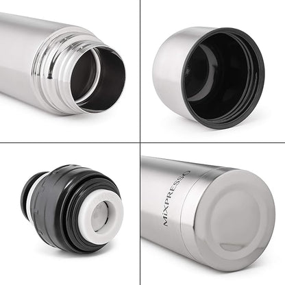 Mixpresso Coffee Flask & Coffee Mug, Stainless Steel Coffee vacuum flask For Hot Coffee or Cold Tea Fits Car Caddy or Backpack, Leak Proof Travel Mug, 17 Ounce Coffee Thermos