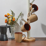 Load image into Gallery viewer, Coffee Mug 16 oz, Ceramic Coffee Mugs Set of 4, Reactive Glaze Mug for Latte/Tea/Cappuccino, Large Stackable Mug Set for Men, Women, Dad, Mom, Dishwasher &amp; Microwave Safe, Brown Yellow