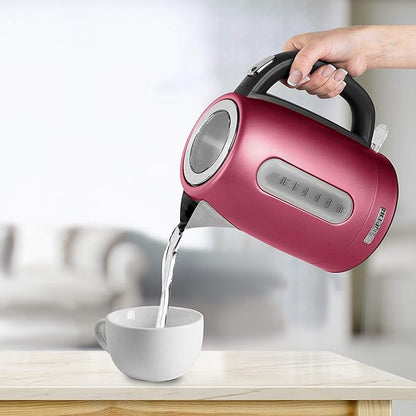 Sencor SWK1774RD 1.7L Stainless Steel Electric Kettle with Lid Safety Lock, Red