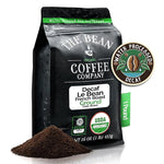 Load image into Gallery viewer, The Bean Organic Coffee Company Water Processed DECAF Le Bean, Dark French Roast, Ground Coffee, 16-Ounce Bag, Café Molido Tostado Orgánico descafeinado