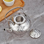 Load image into Gallery viewer, SANQIAHOME 2000ml stainless steel antique style teapot,with Infuser, thickened boiling kettle, lifting handle,Silver