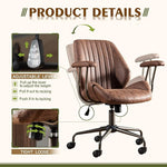 Load image into Gallery viewer, High Back Office Chair,Modern Swivel Office Chair,Brown Suede Fabric Gaming Chair,Height Adjustable Home Office Desk Chair with Lumbar Support