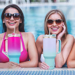 Load image into Gallery viewer, COKTIK 40 oz Tumbler With Handle and Straw Lid, Vacuum Insulated Travel Coffee Mug Stainless Steel Insulated Cup for Beverages, Leak-proof, Cupholder Friendly (Sweet Candy)